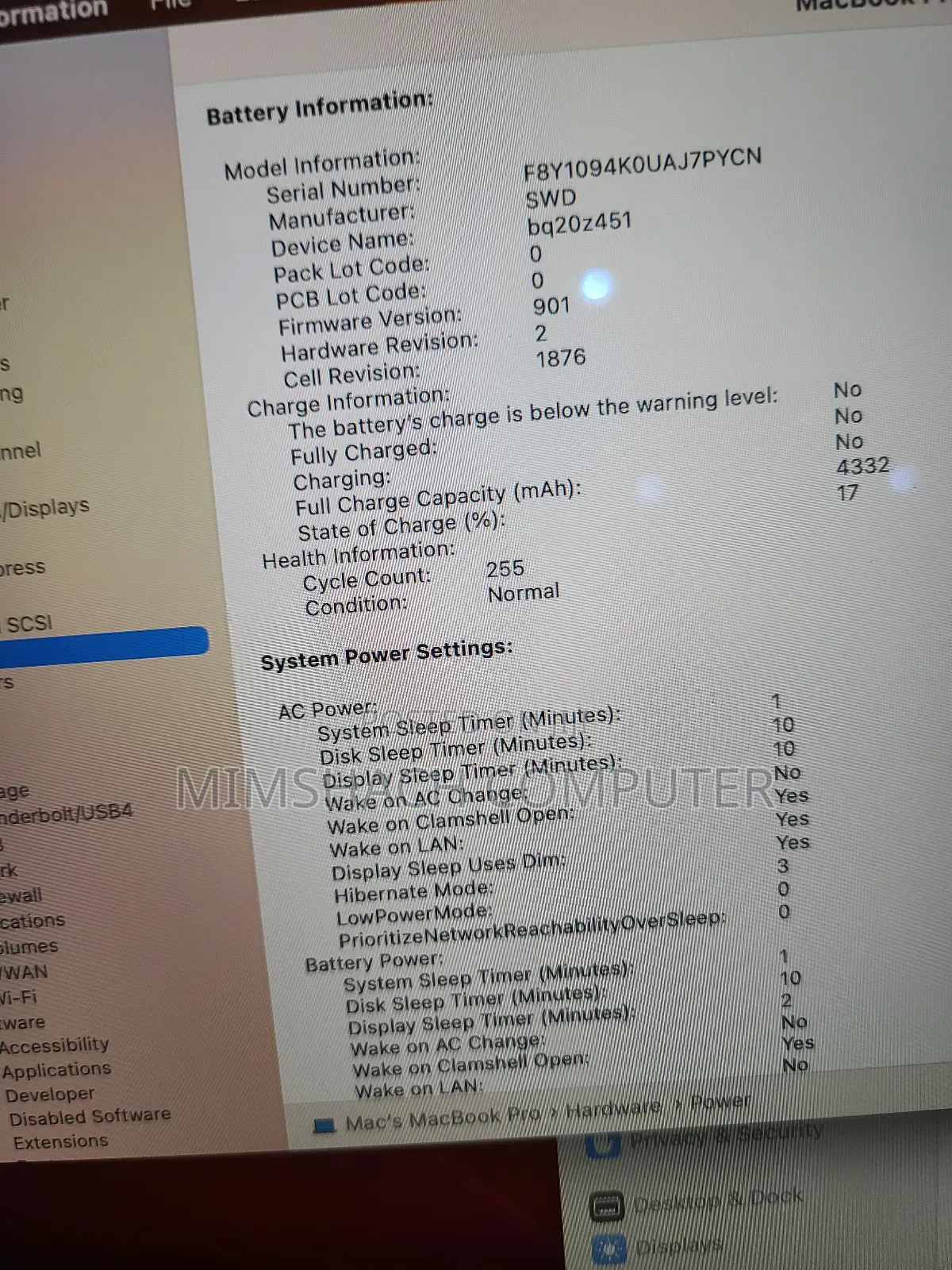 Laptop Apple MacBook Pro 2020 16GB Intel Core I7 SSD 512GB