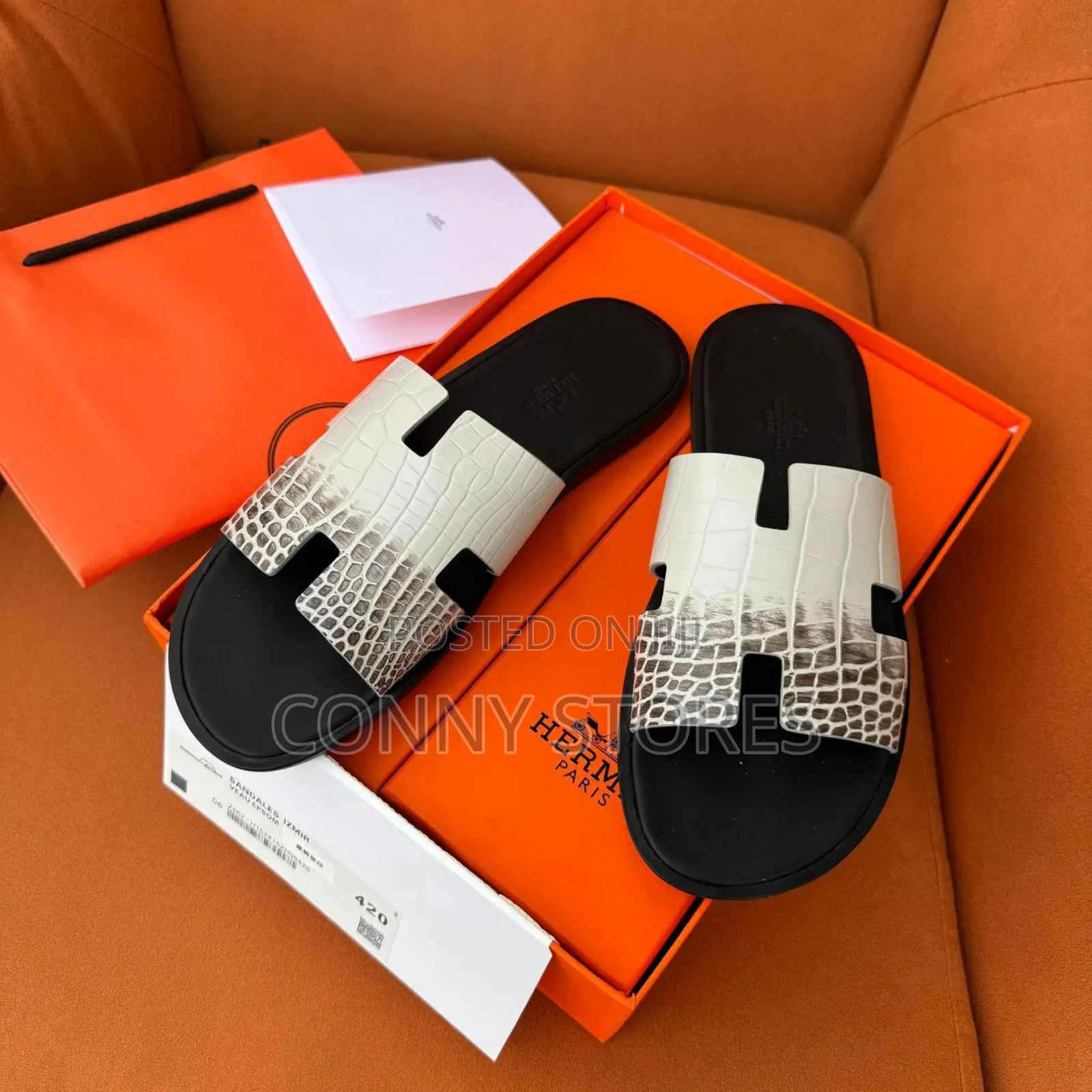 Original WHITE Hermes Izmir Sandal