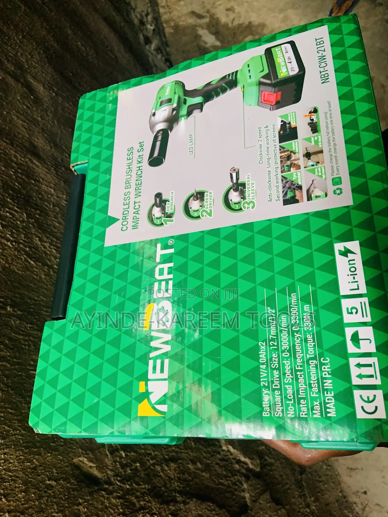 Cordless Brushless Impact Wrench Kit Set