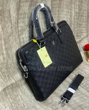 Louis Vuitton Quality Luxury Men Genuine Leather Laptop Bag