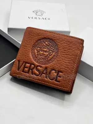 Versace Quality Luxury Men Genuine Leather Wallet