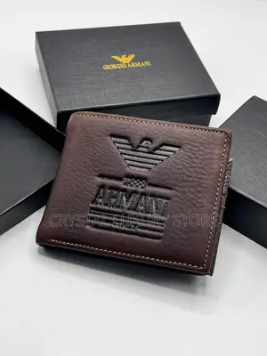 Armani Quality Luxury Men Genuine Leather Wallet