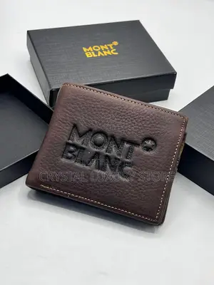 Mont Blanc Quality Luxury Men Genuine Leather Wallet