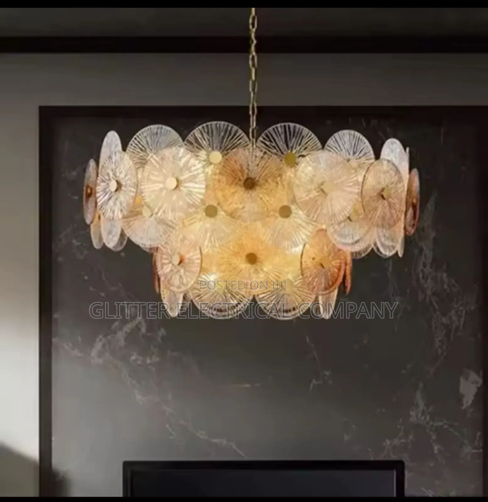 Snow Glass Luxury Chandelier for Modern Living Room