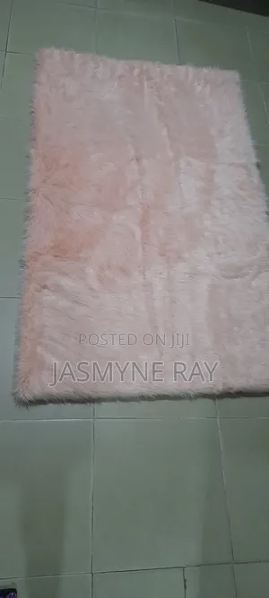 Cherry Pink Fur Rug 3ft by 5ft