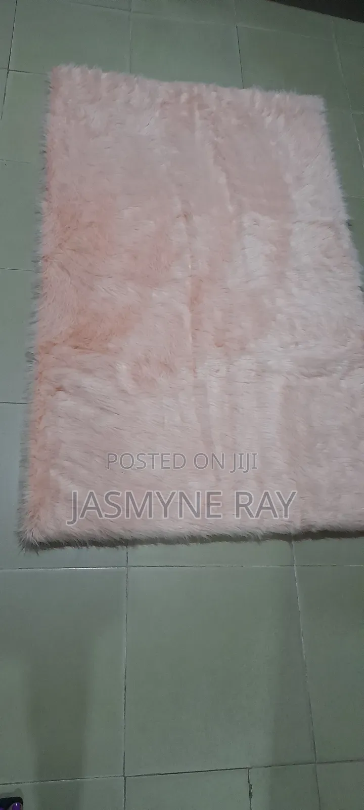 Cherry Pink Fur Rug 3ft by 5ft