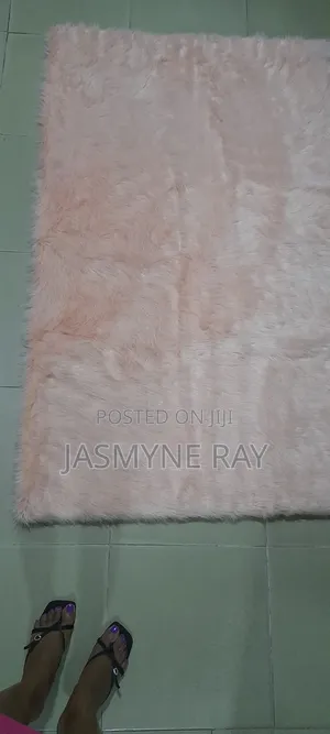 Cherry Pink Fur Rug 3ft by 5ft