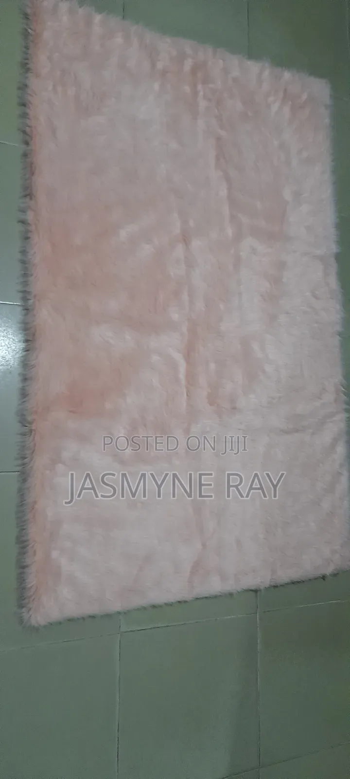 Cherry Pink Fur Rug 3ft by 5ft
