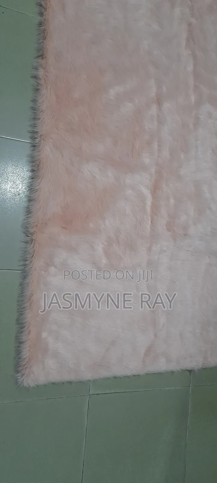 Cherry Pink Fur Rug 3ft by 5ft