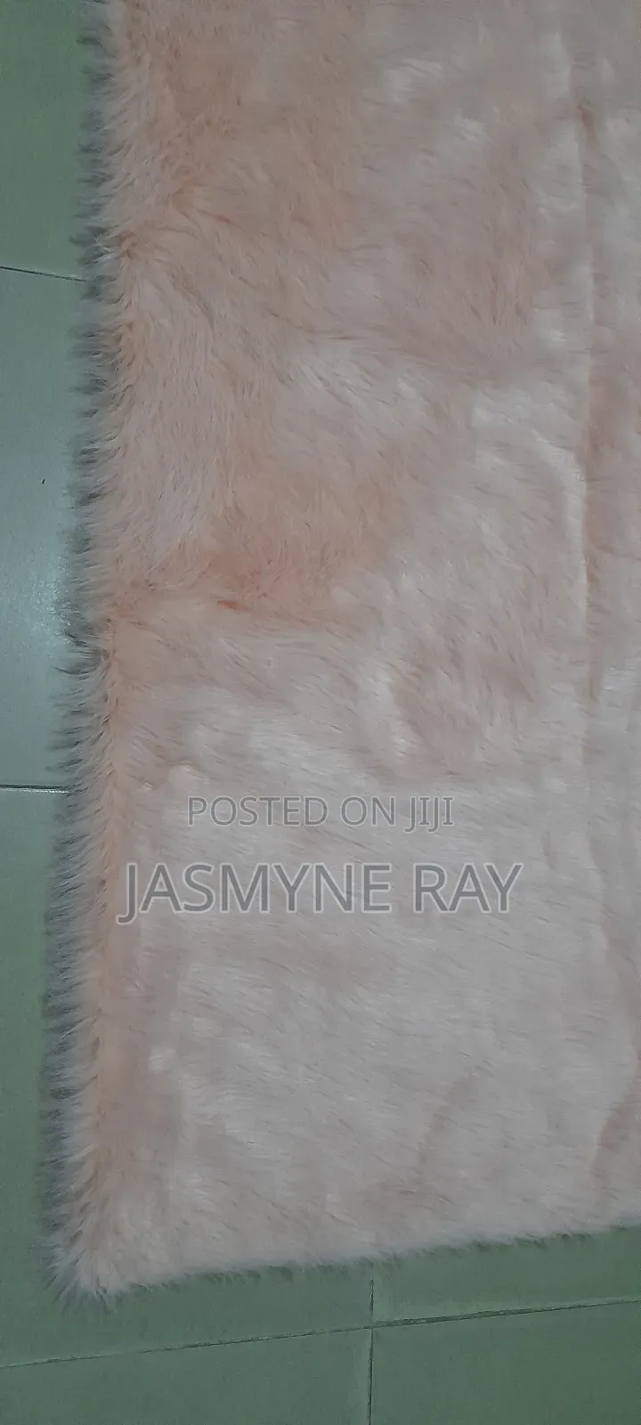 Cherry Pink Fur Rug 3ft by 5ft
