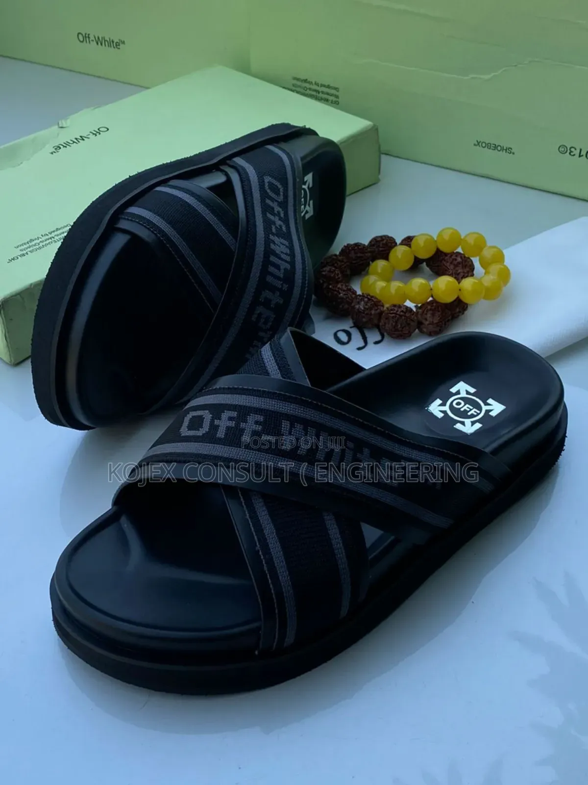 Off White Comfy Slides