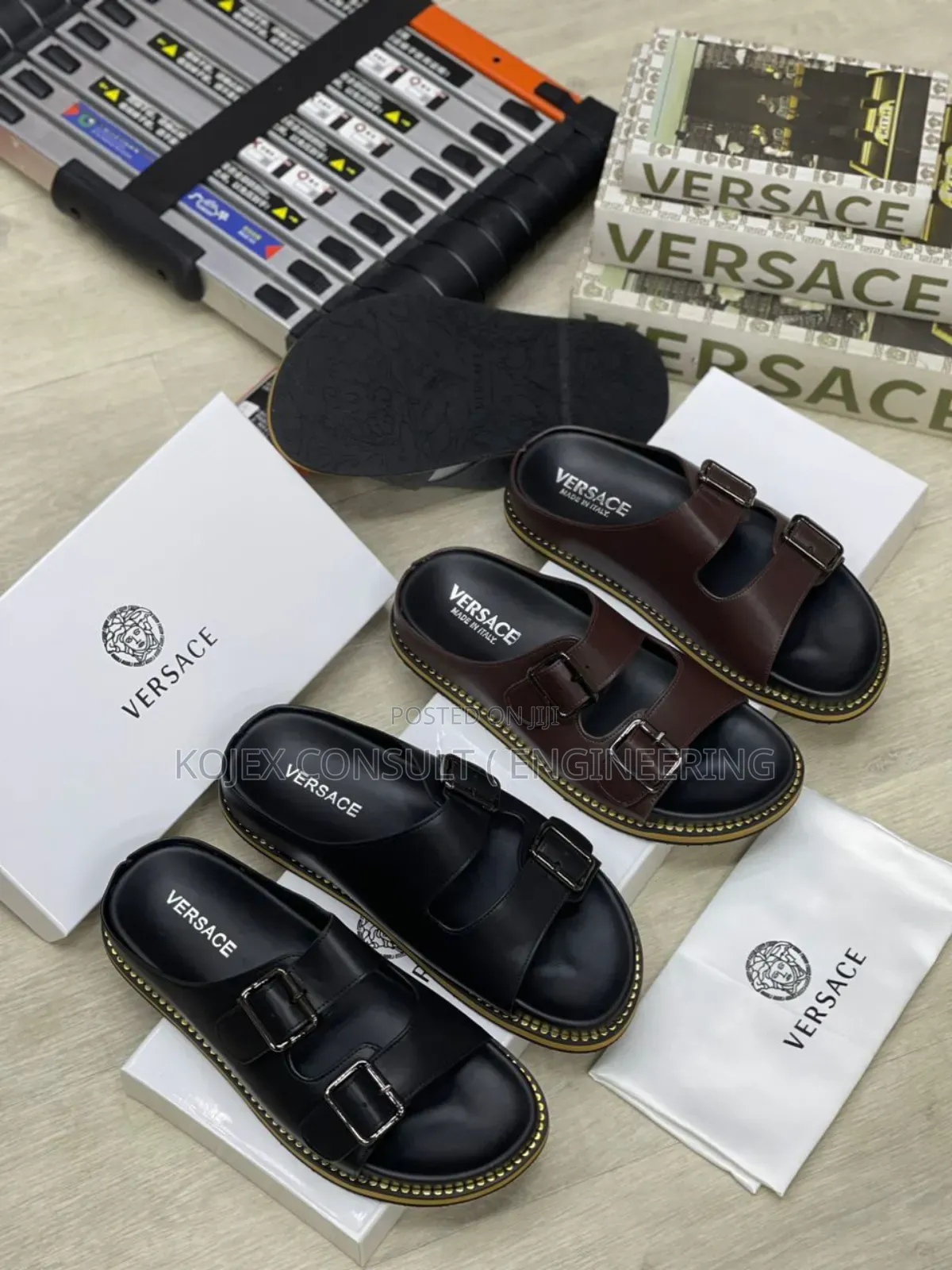 Versace Quality Leather Slippers