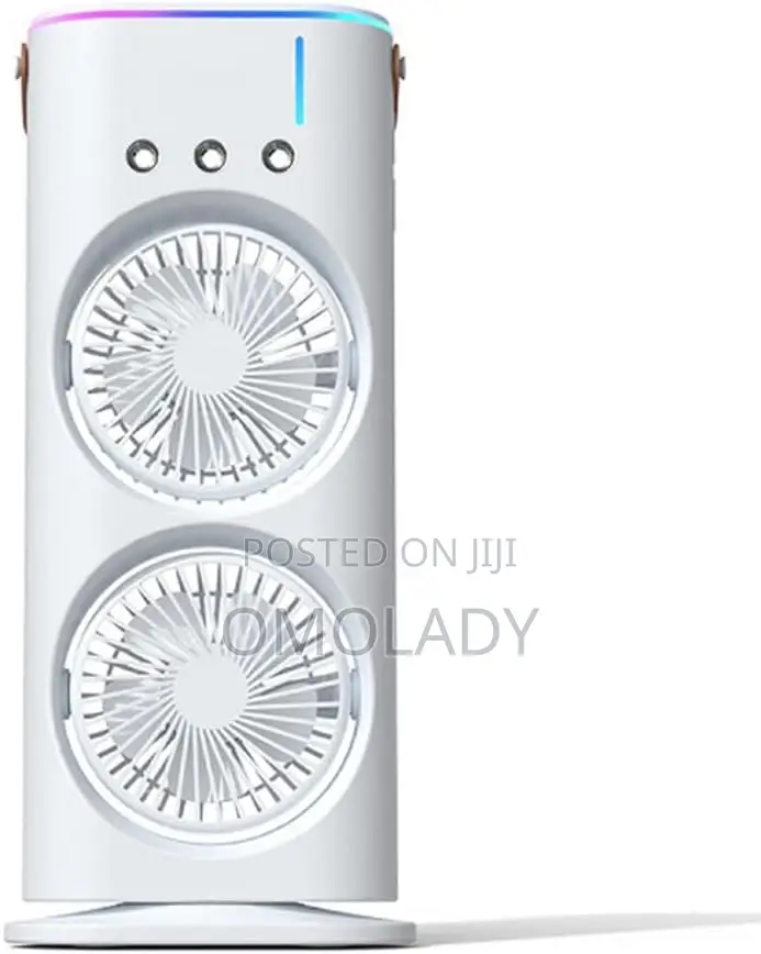 Double Head Rechargeable Air Cooler Fan
