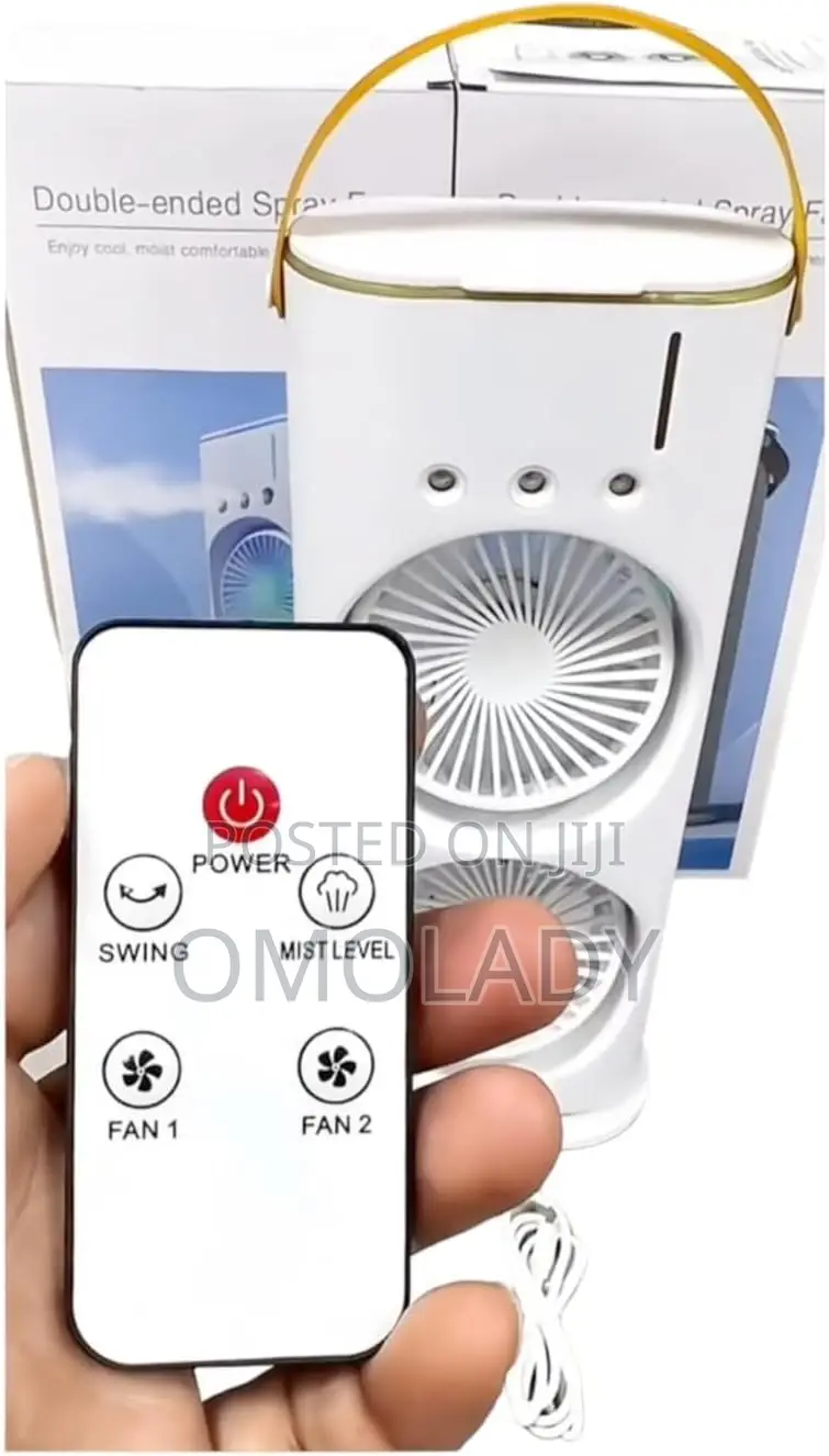 Double Head Rechargeable Air Cooler Fan