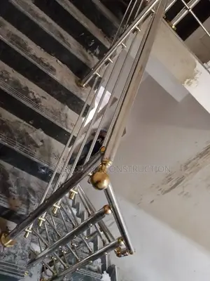 Stainless Steel Handrails With Touch of Gold
