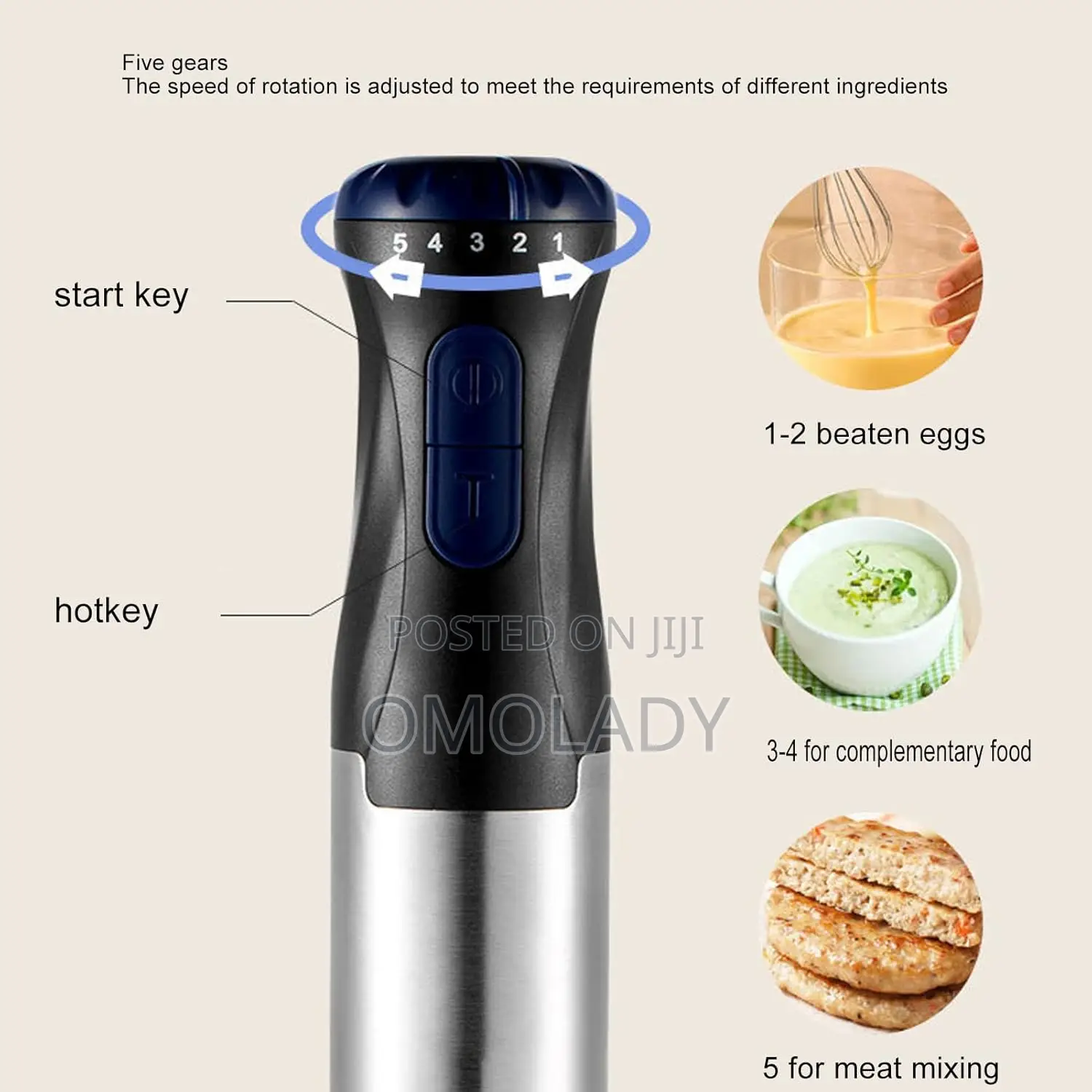 4 in 1 Multifunctional Hand Blender, Immersion Hand Blender,