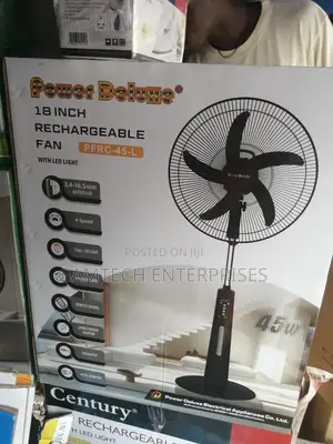 Power Deluxe 18" Reachable Fan With Led Light
