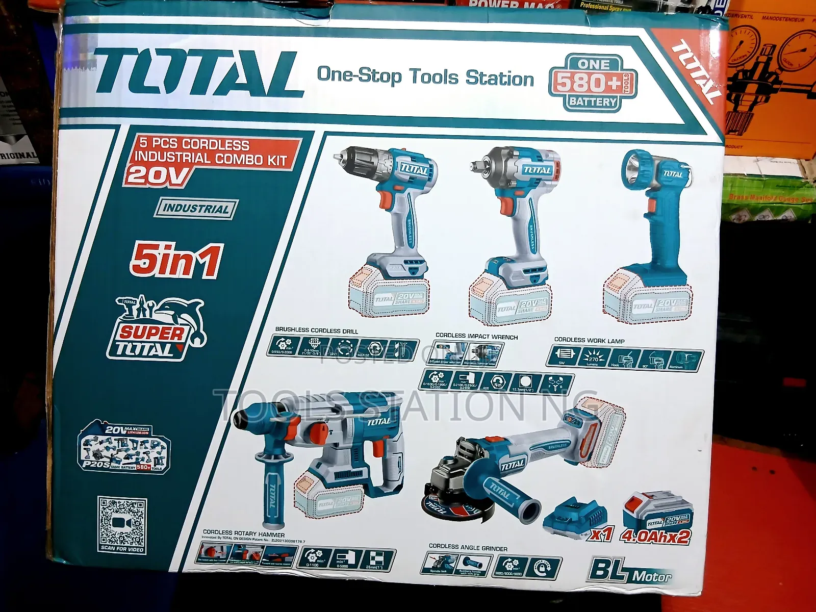 5 in 1 20v Cordless Brushless Combo Set