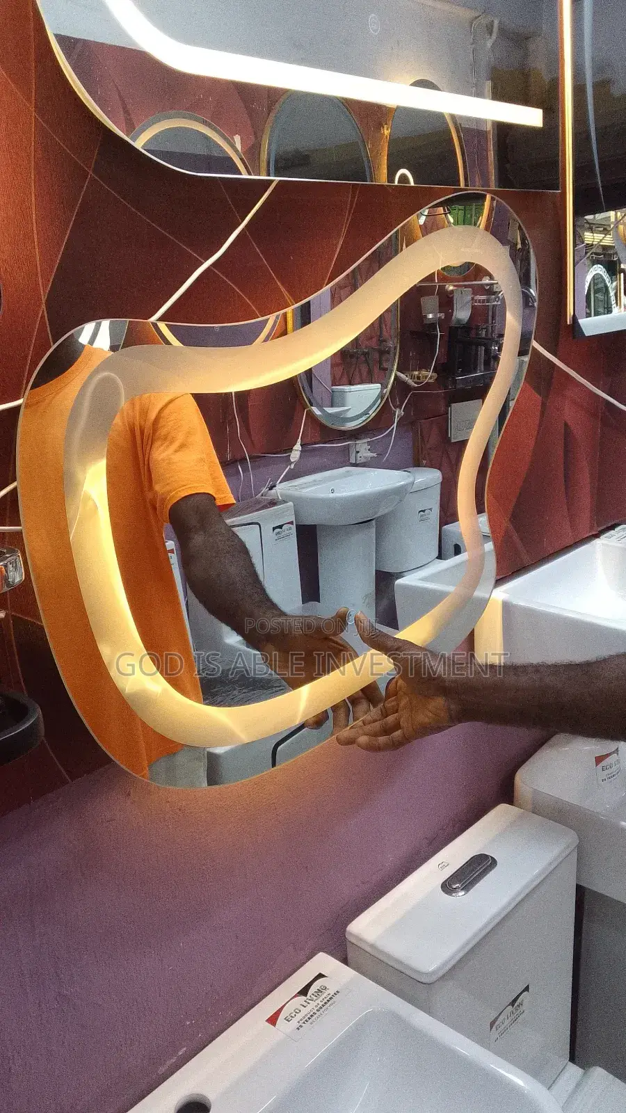 Sensor Mirror With Three Light
