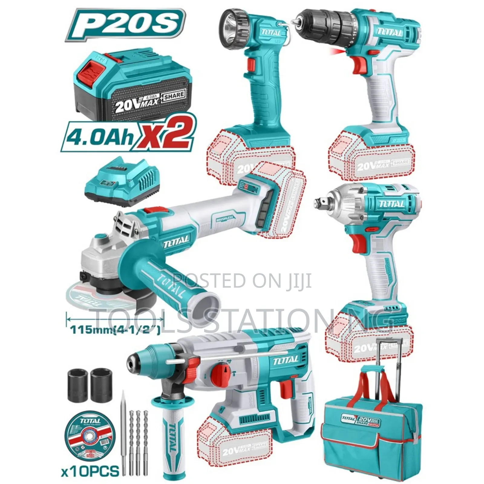 5 in 1 20v Cordless Brushless Combo Set