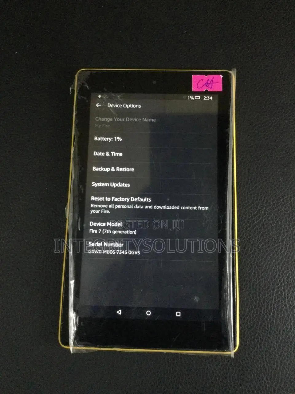 Amazon Fire 7 32 GB Yellow