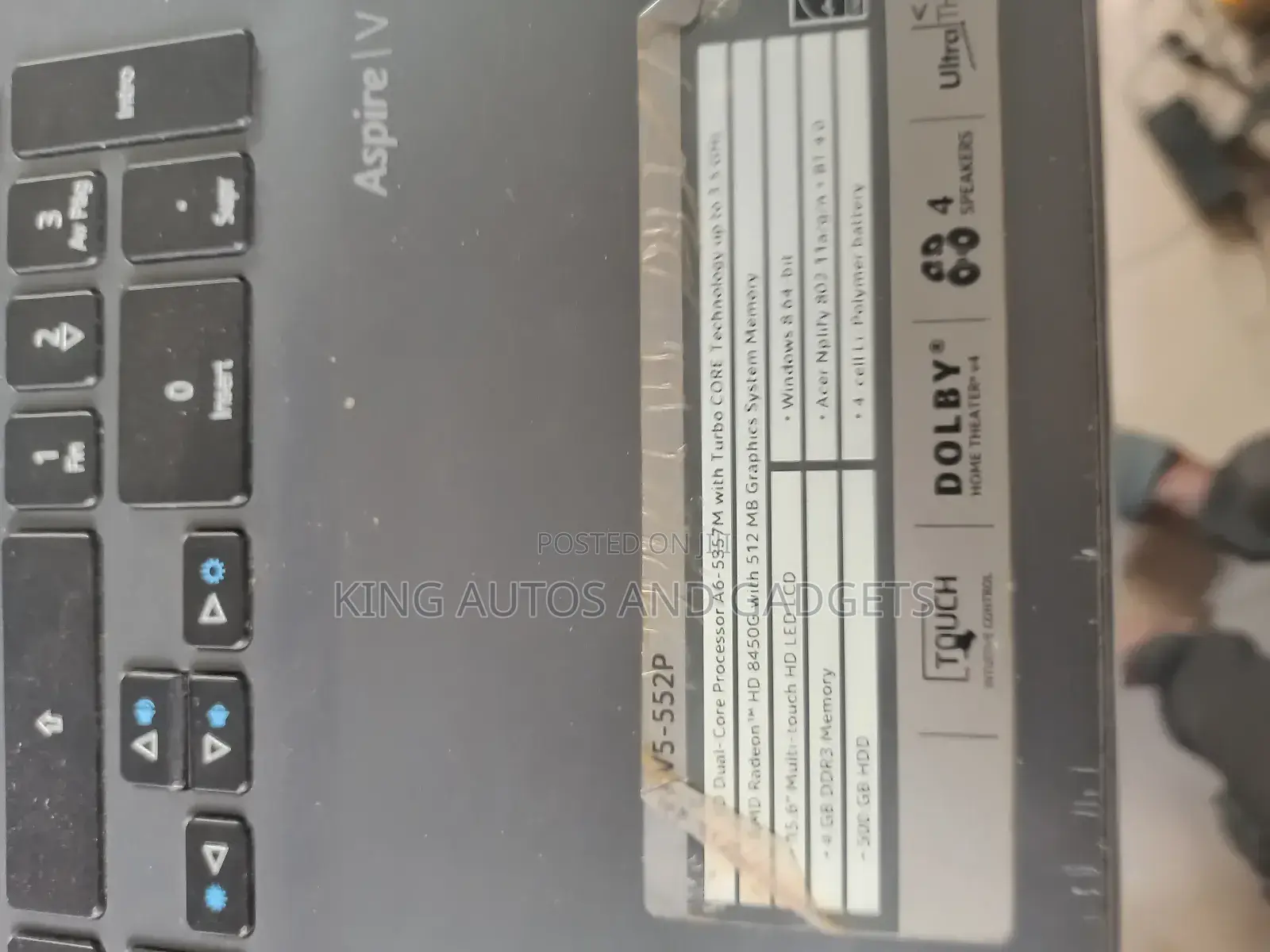 Laptop Acer Aspire V5-552P 6GB AMD A6 HDD 500GB