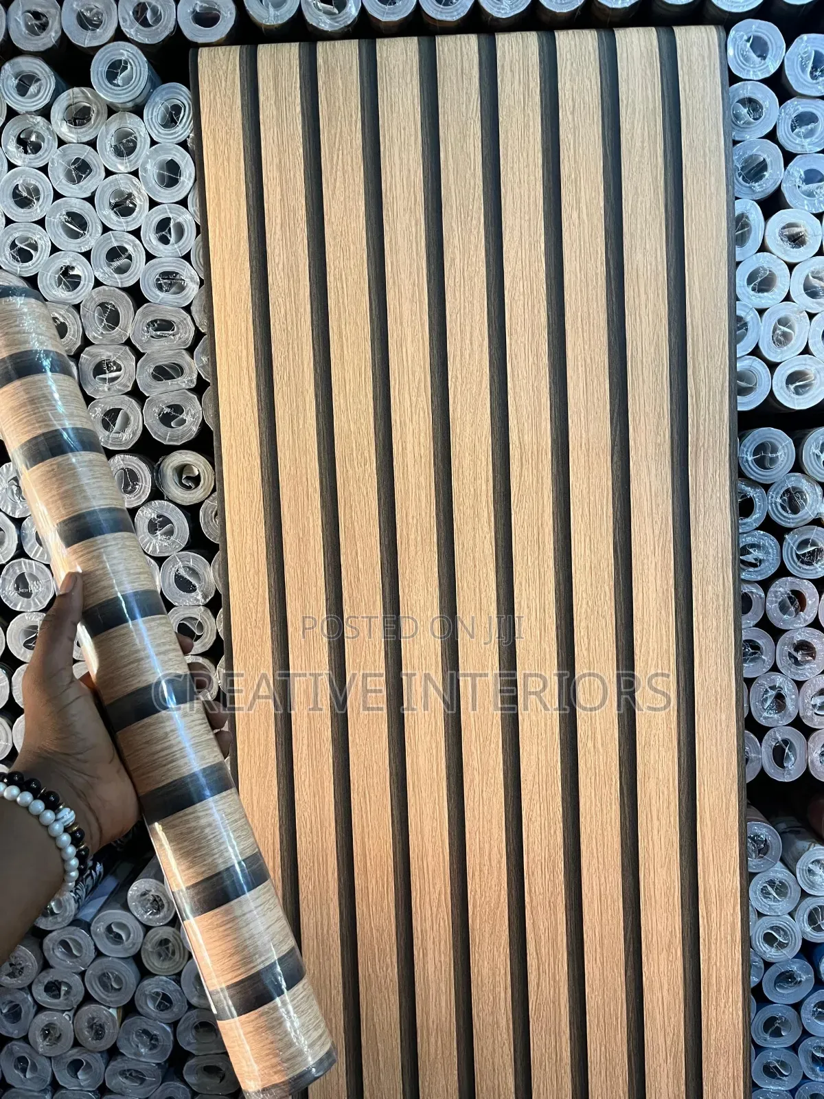 3d Exclusive Flutted Wallpaper