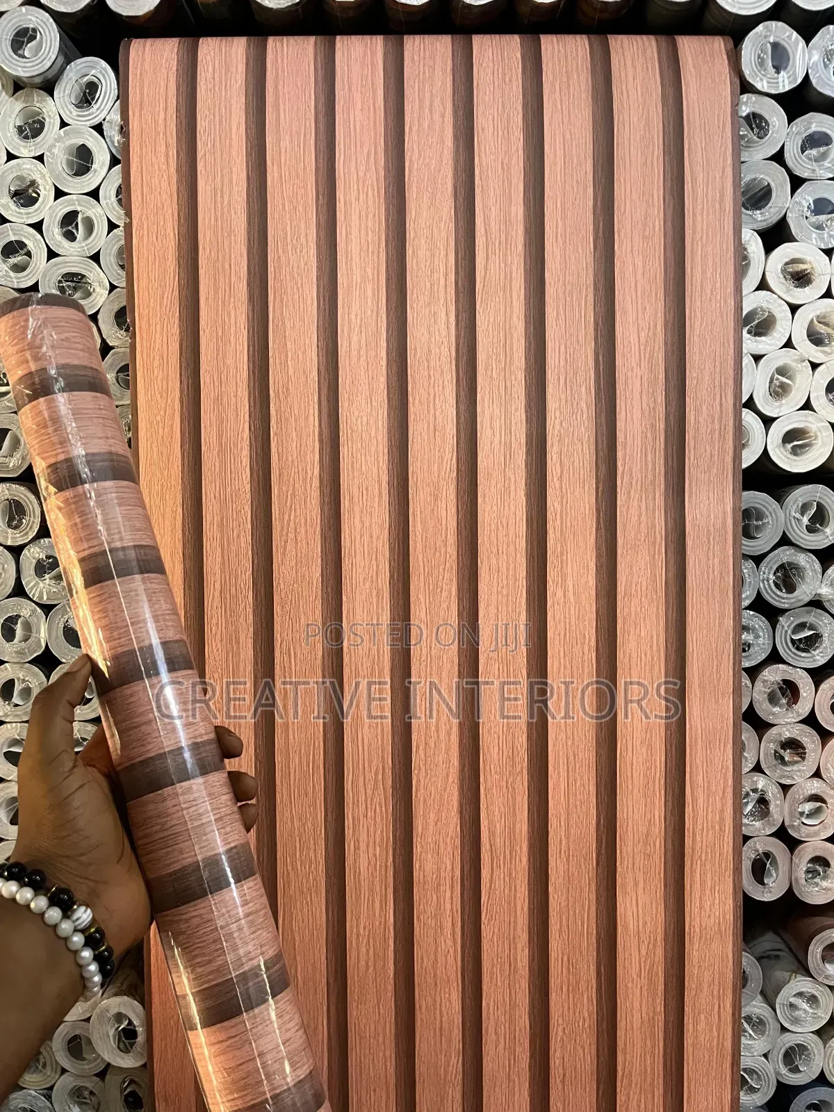 3d Exclusive Flutted Wallpaper