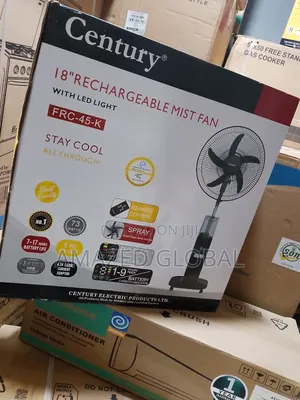 Certified 18" Inches Century Rechargeable Mist Fan