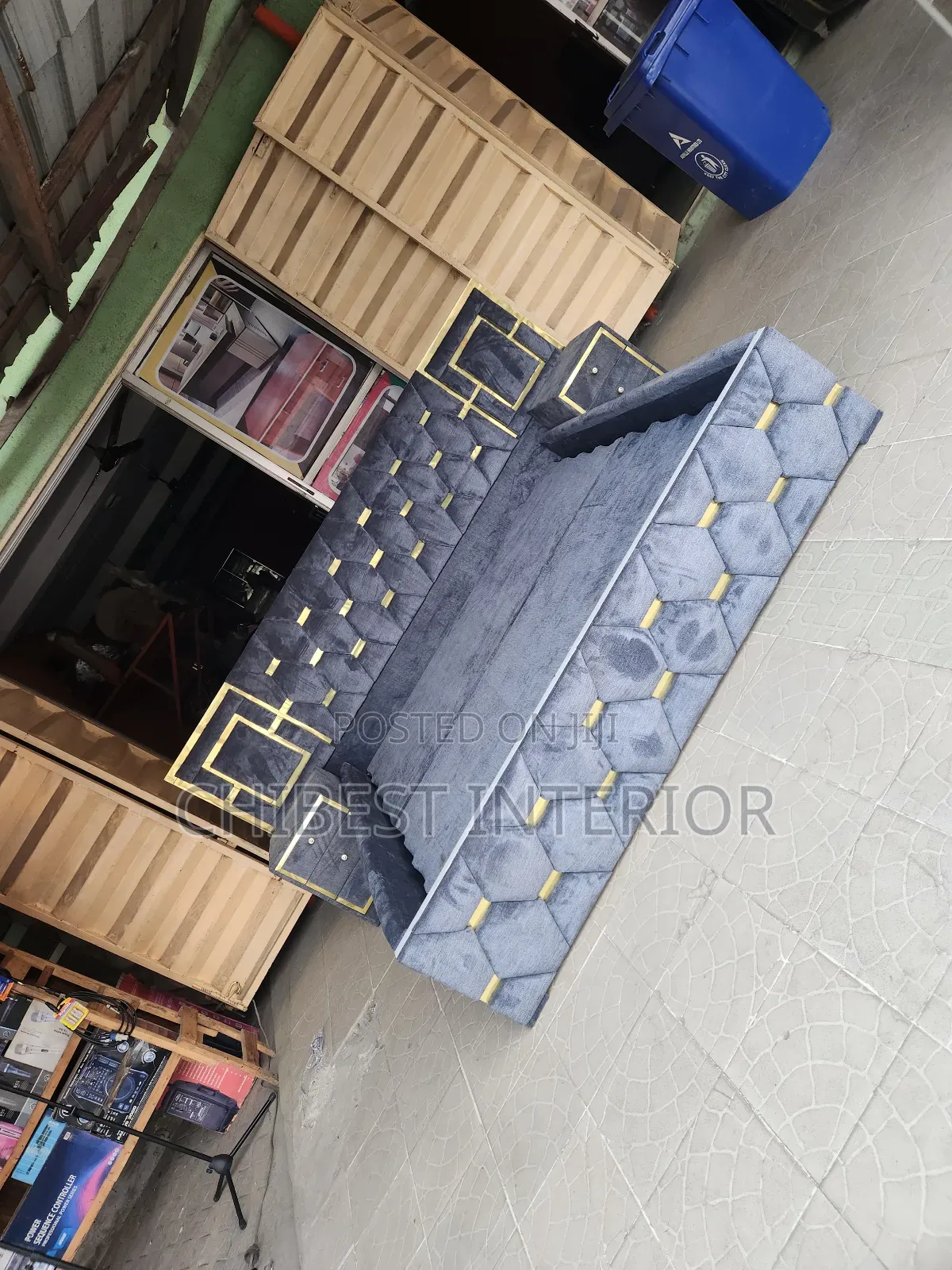 Dark Grey 6by6 Bed Stand.