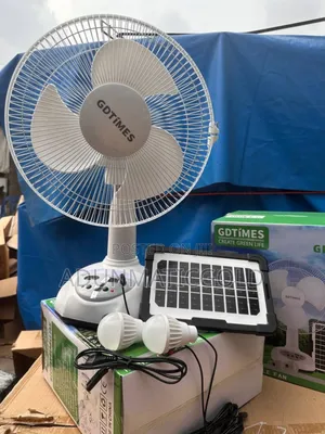 GD-8019A 12inches Solar Rechargeable Table Fan