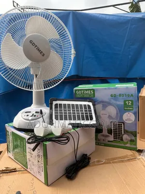 GD-8019A 12inches Solar Rechargeable Table Fan