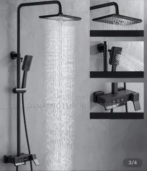 Standard Black Square Piano Standing Shower Mixer