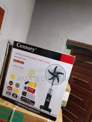 Brand Mist Fan 18 Inches Rechargeable Century Fan -Led Light