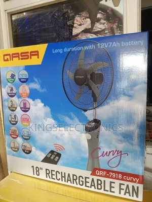 QASA 18" Rechargeable Fan Curvy