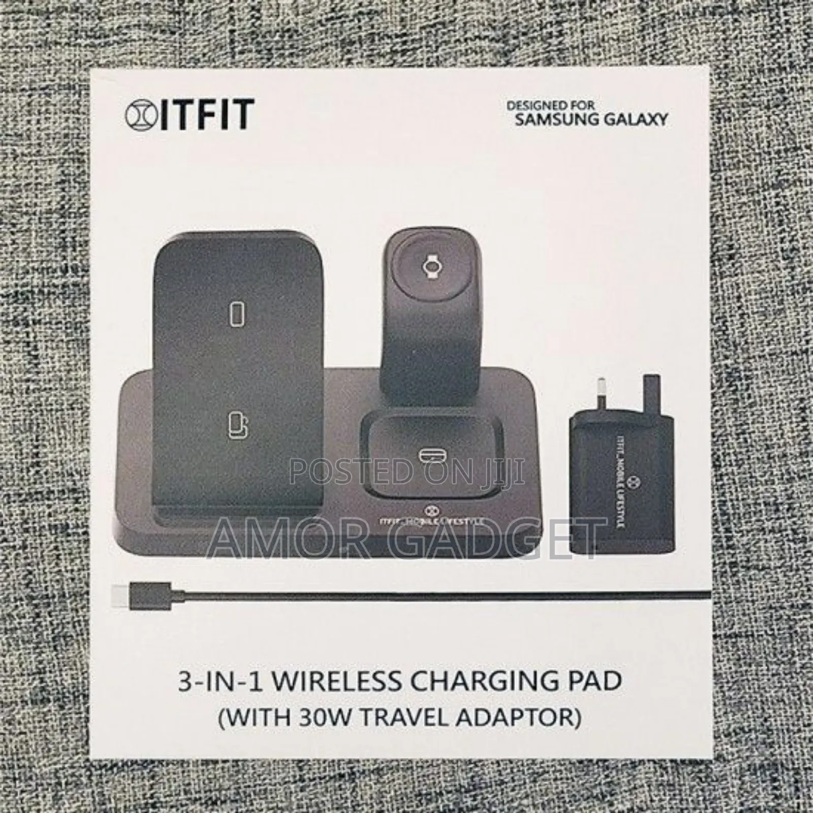ITFIT 3-in-1 Wireless Charging Pad+30W Travel Adaptor