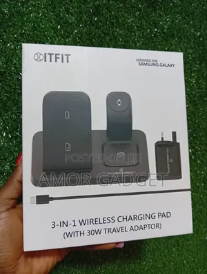 ITFIT 3-in-1 Wireless Charging Pad+30W Travel Adaptor