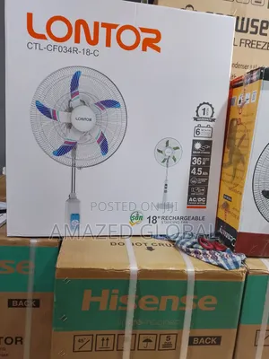 Verified Lontor Rechargeable Standing Fan 18 Inches