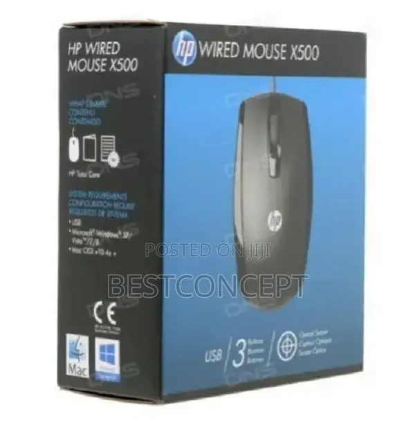 Hp Wired Mouse (Usb) X500