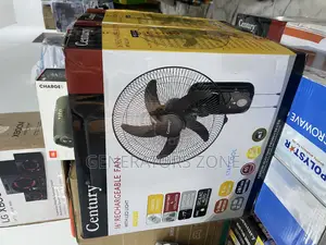 Durable Construction Century 16" Recheargeable Fan With Led