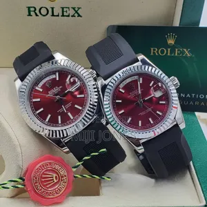 Oyster Perpetual Black Strap Couples Sport Watches