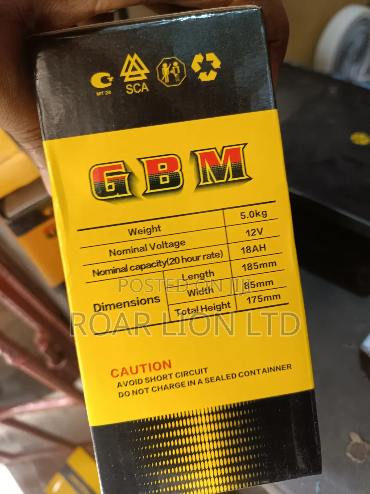 Gbm 18ah Dry Cell