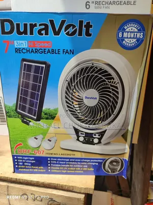 Dura Volt 7" 3in1 Rechargeable Fan