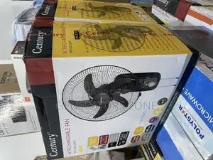 Timer Function Century 16" Recheargeable Fan With Led Light