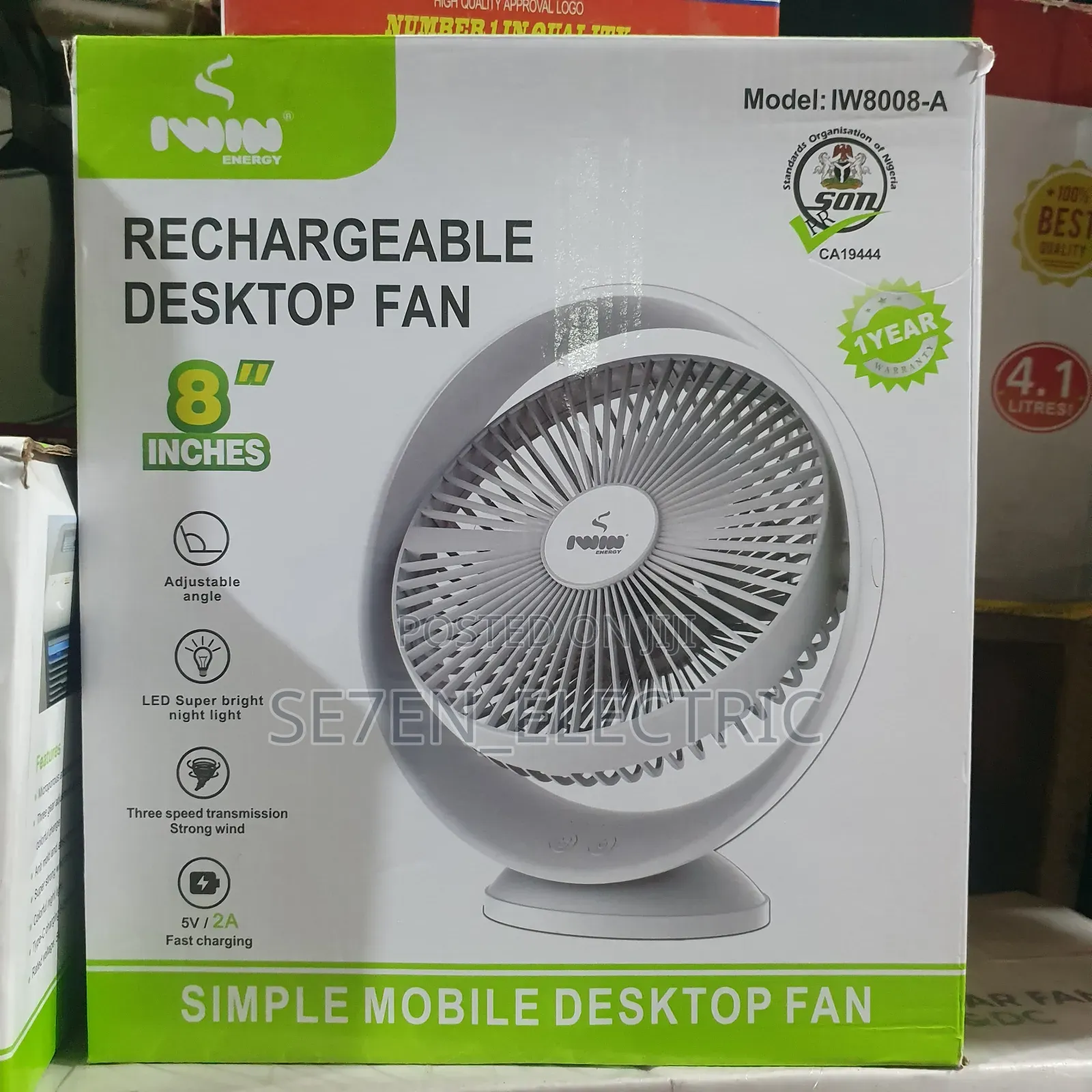 Rechargeable Table Fan