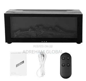 Colorful 3D Flame Fireplace Aroma Diffuser Waterless Auto-