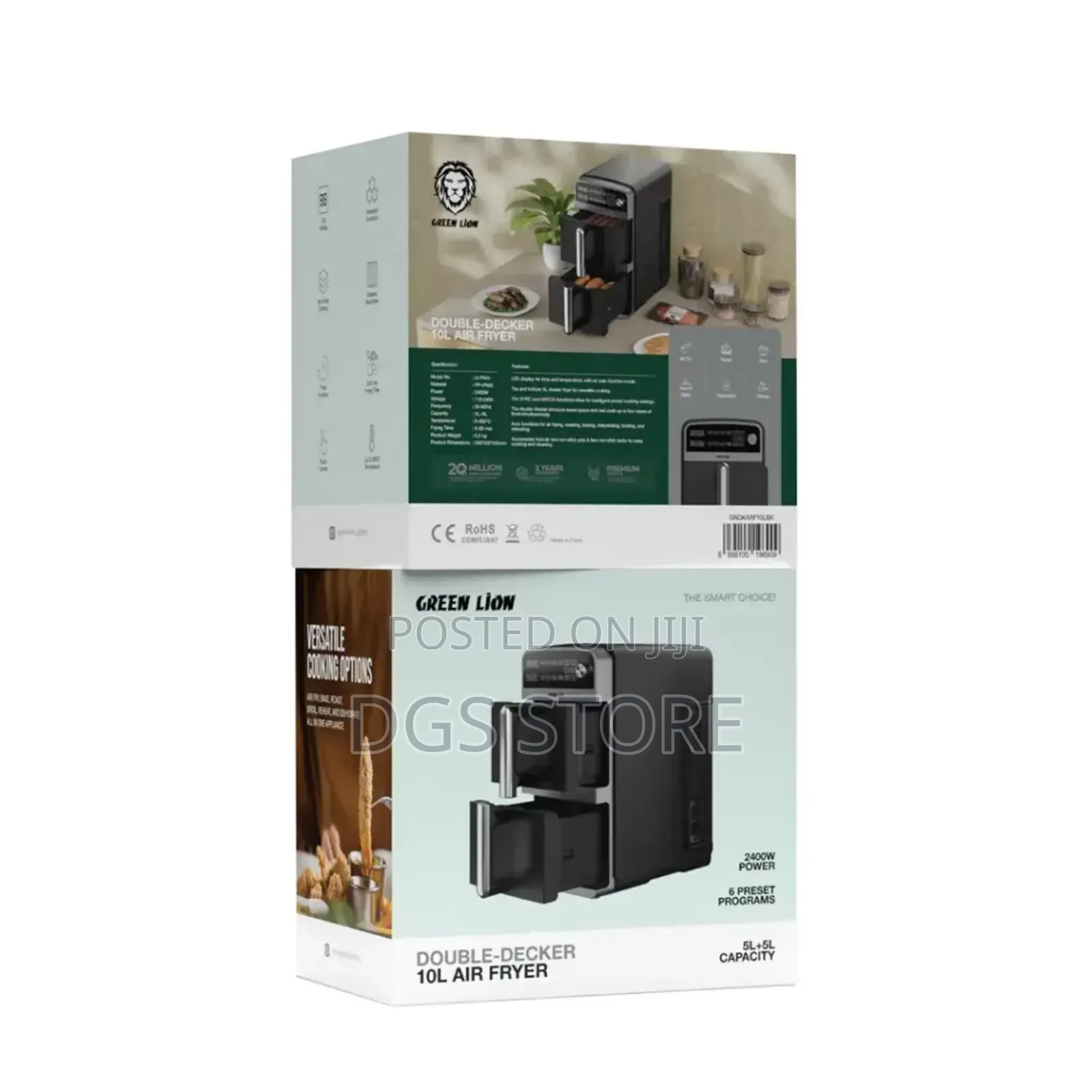 Green Lion Double Decker 10L Air Fryer