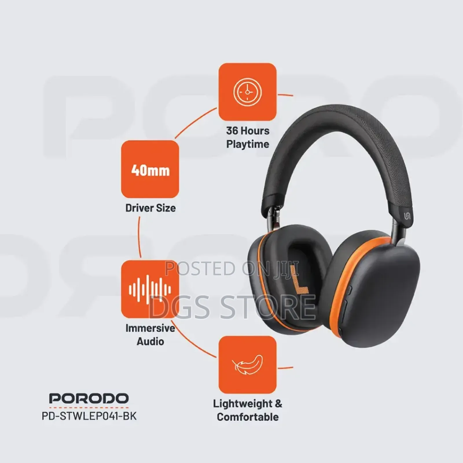 Porodo Soundtec Vibe Bluetooth Headphone