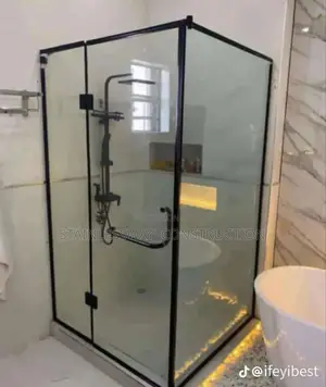 Inch Shower Glass/Black Accessories