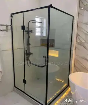 Inch Shower Glass/Black Accessories